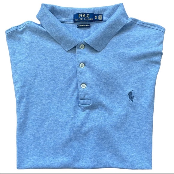 Light Blue Polo Ralph Lauren Polo Shirt (XL) - Picture 2 of 11